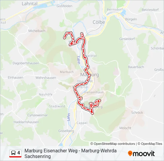 4 Bus Line Map