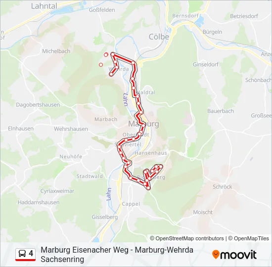 4 Bus Line Map