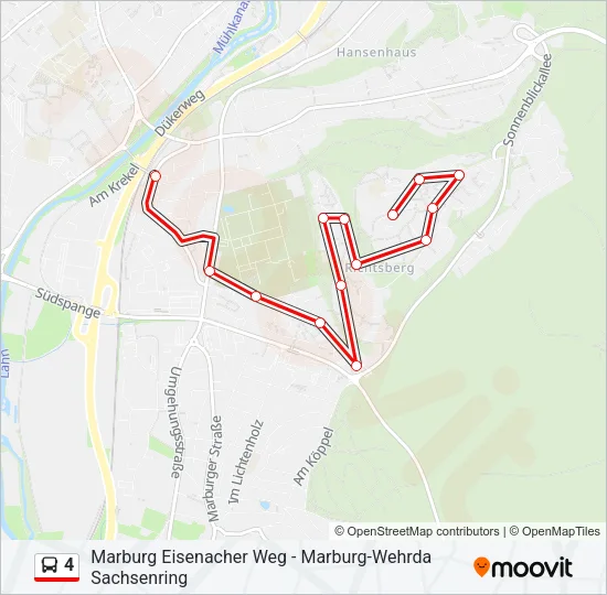 4 Bus Line Map