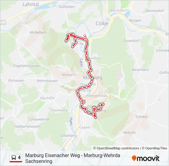 4 Bus Line Map
