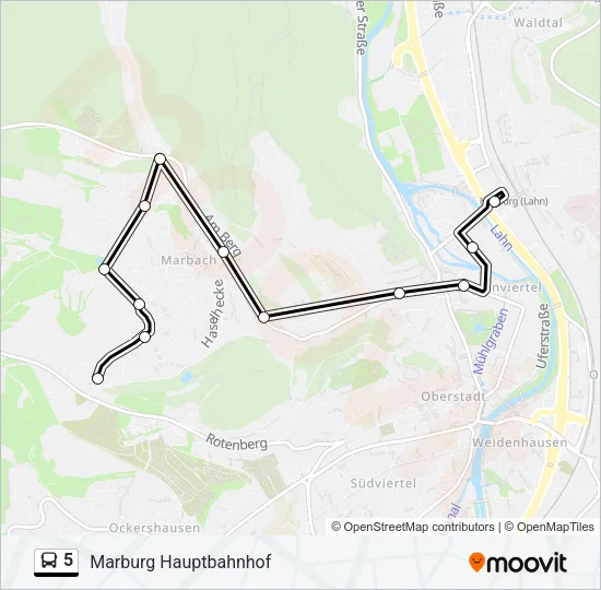 5 Bus Line Map