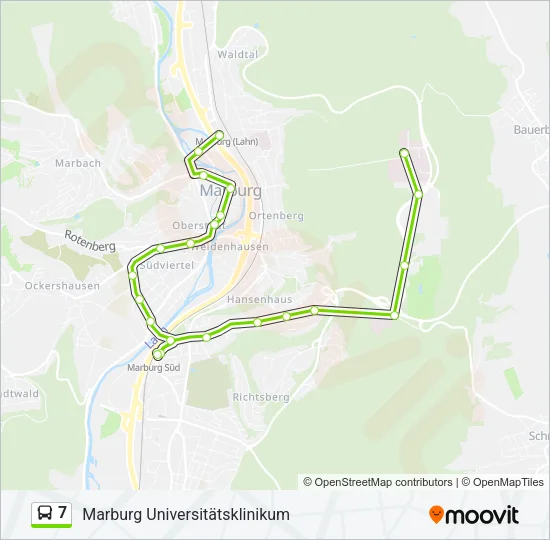 7 Bus Line Map