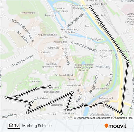 10 Bus Line Map