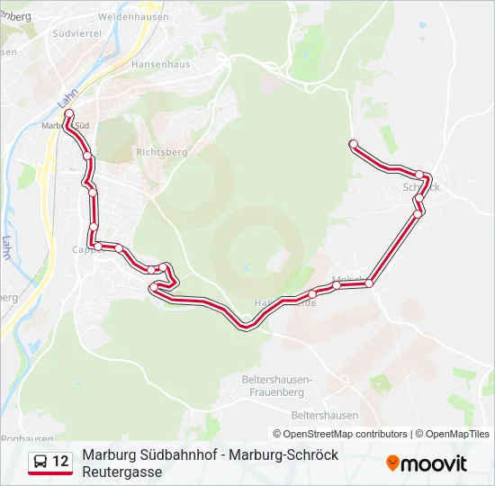 12 Bus Line Map