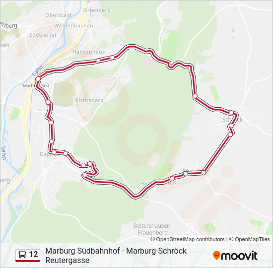 12 Bus Line Map
