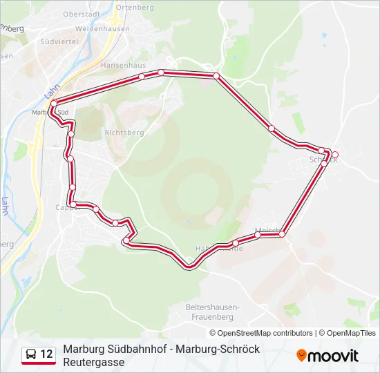 12 Bus Line Map