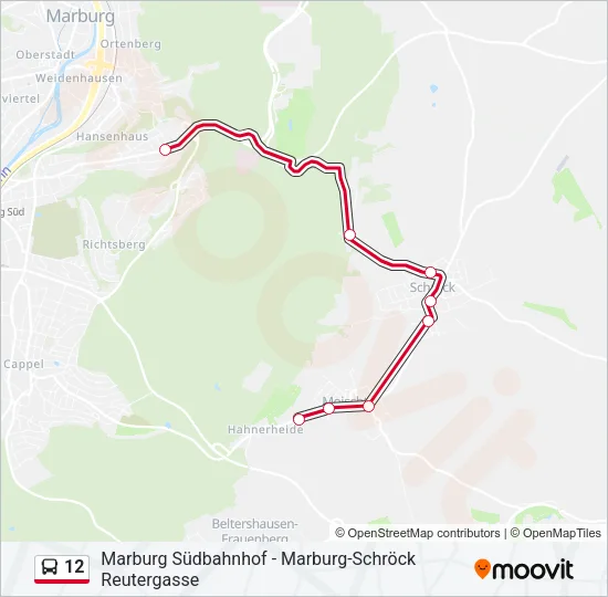 12 Bus Line Map