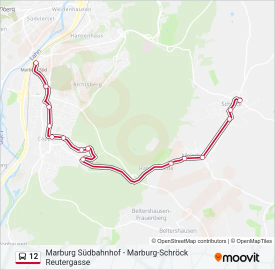 12 Bus Line Map