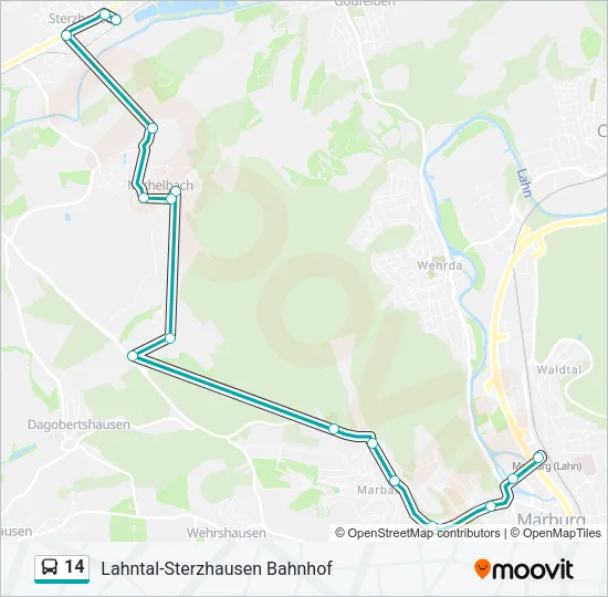 14 Bus Line Map