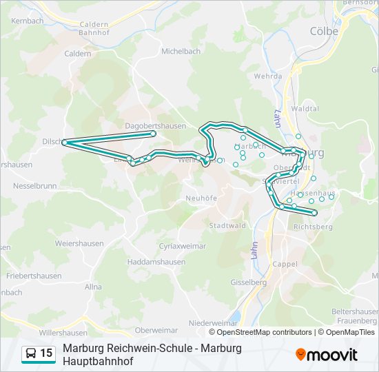 15 bus Line Map