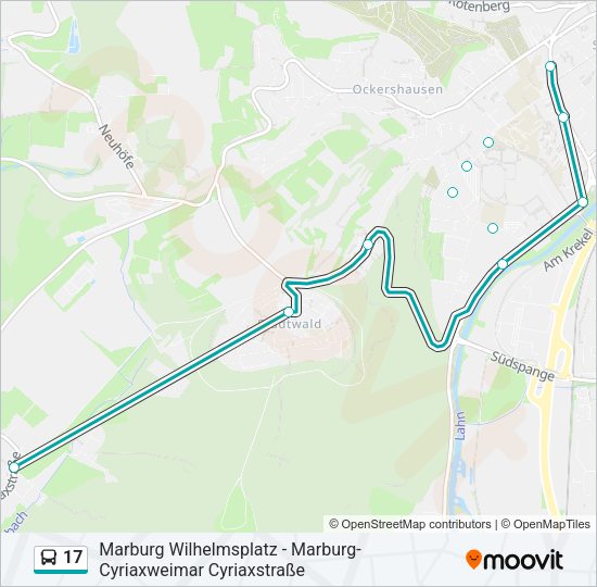 Автобус 17: карта маршрута