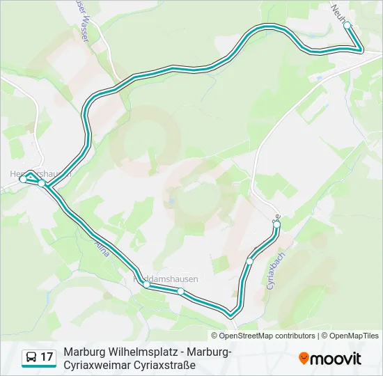 17 Bus Line Map