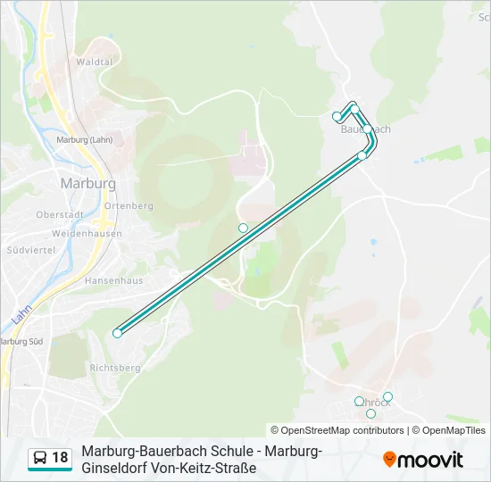 18 Bus Line Map