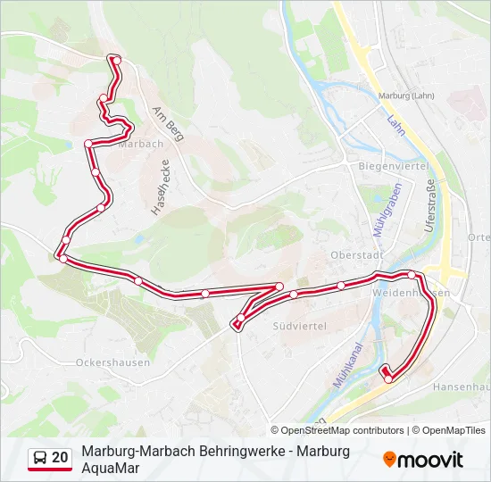 20 Bus Line Map
