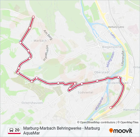 20 Bus Line Map