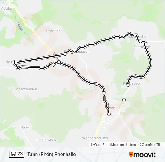 23 Bus Line Map