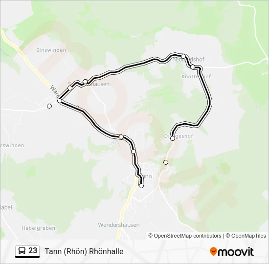 23 Bus Line Map