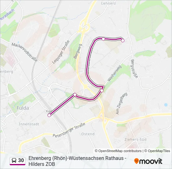 30 Bus Line Map