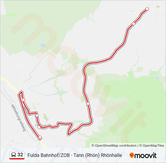 32 Bus Line Map