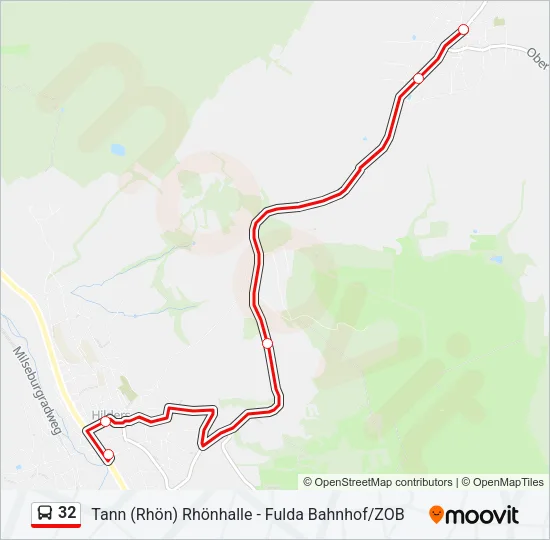32 Bus Line Map