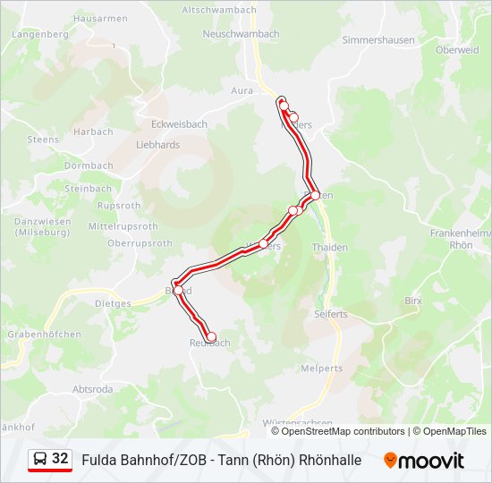 32 Bus Line Map