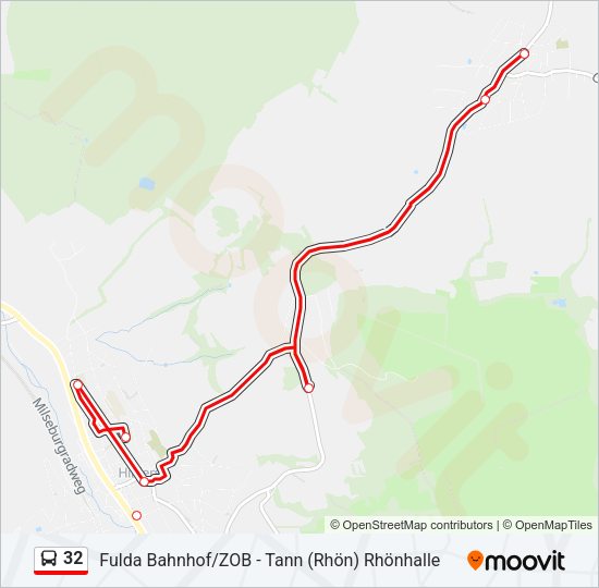 32 Bus Line Map