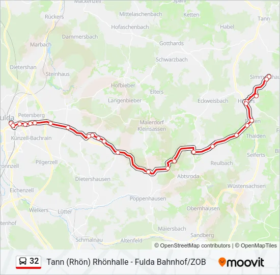 32 Bus Line Map