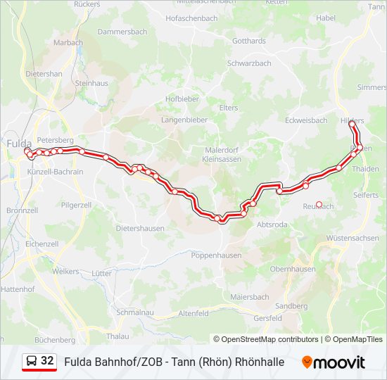 32 Bus Line Map