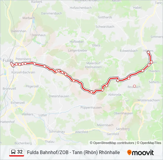 32 Bus Line Map