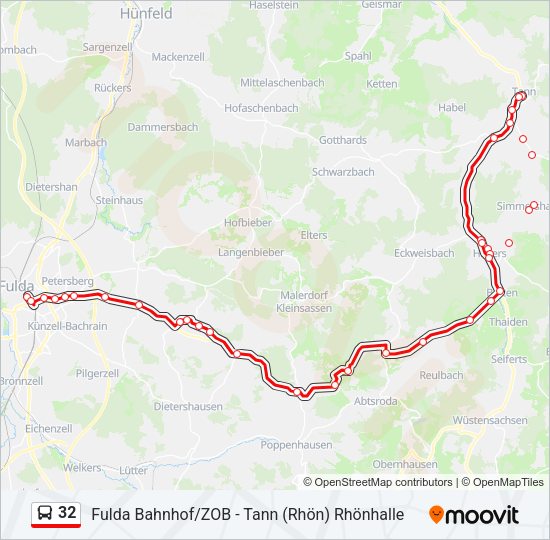 32 Bus Line Map