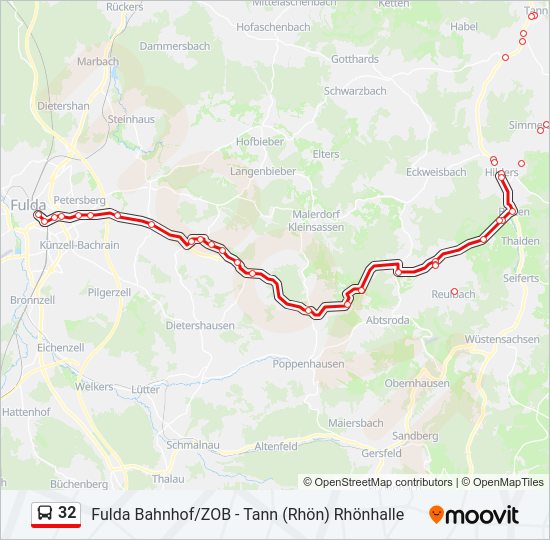 32 Bus Line Map