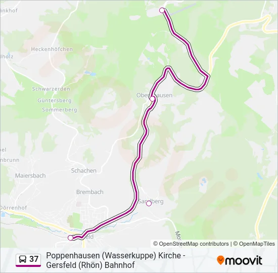37 Bus Line Map