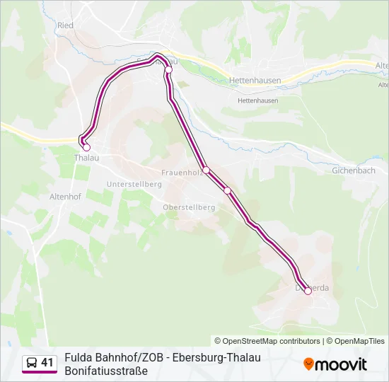 41 Bus Line Map