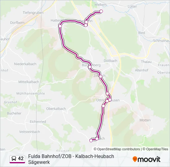 42 Bus Line Map
