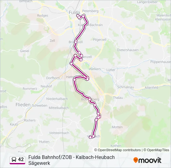 42 Bus Line Map