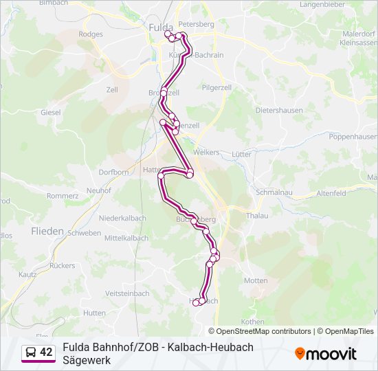 42 Bus Line Map
