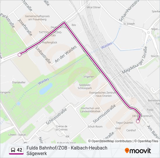 42 Bus Line Map