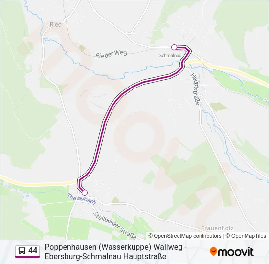 44 Bus Line Map