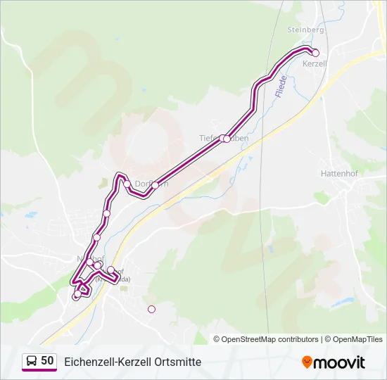 50 Bus Line Map