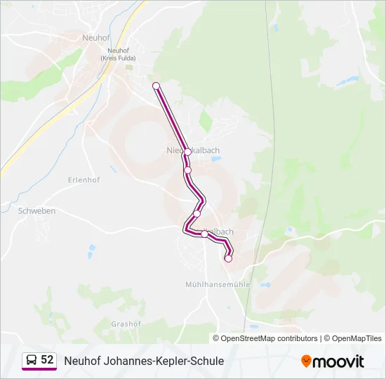 52 Bus Line Map
