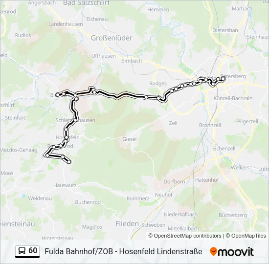 60 Bus Line Map