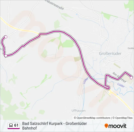 61 Bus Line Map