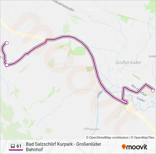 61 Bus Line Map