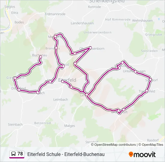 78 Bus Line Map