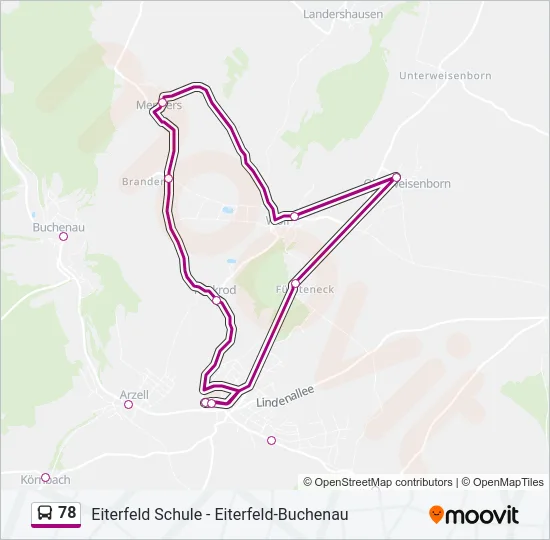 78 Bus Line Map
