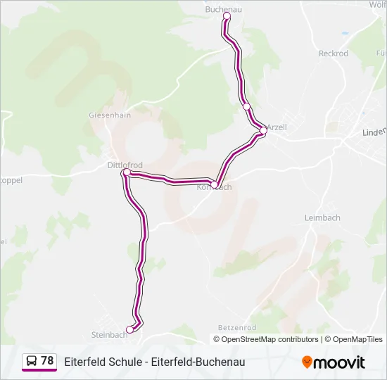 78 Bus Line Map