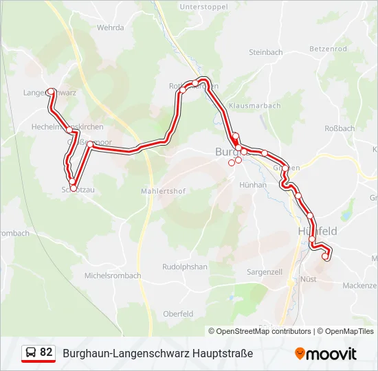 82 Bus Line Map