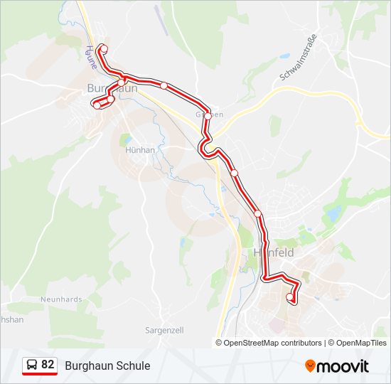 82 Bus Line Map