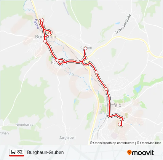 82 Bus Line Map