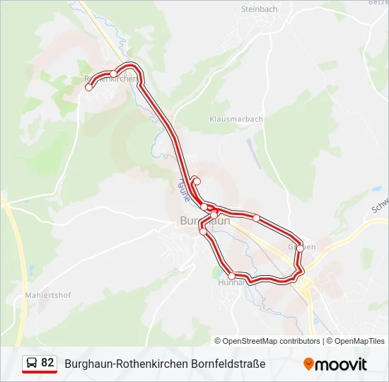 82 Bus Line Map